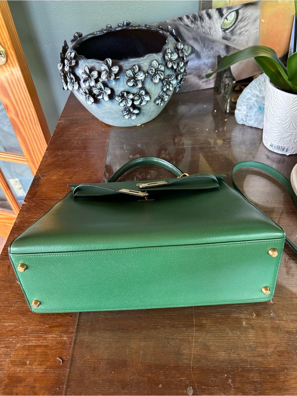 Vintage Hermes Kelly  Rigid 32 Cm bag - Picture 8 of 15